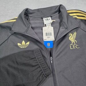 Adidas Originals Mens Liverpool FC Track Top Carbon Gold Jacket KC7802 2XL NWT